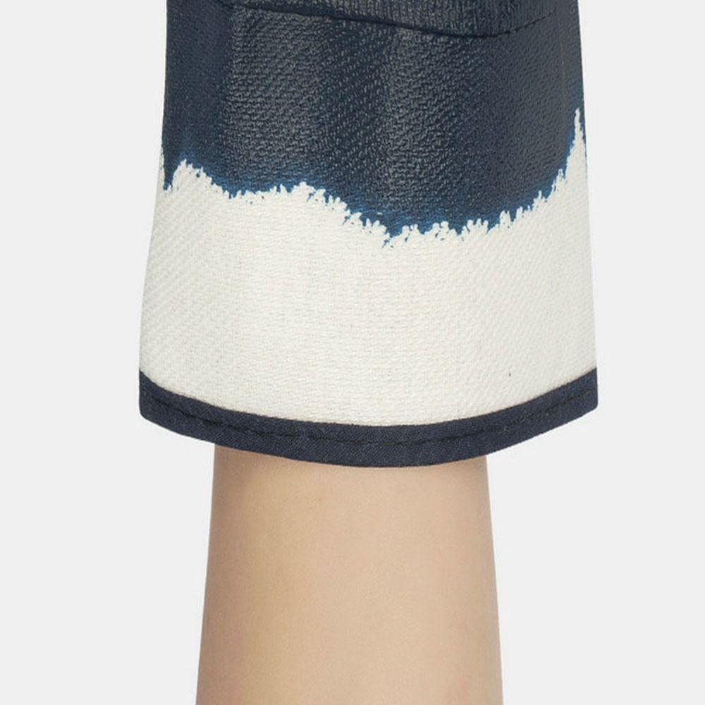 Синие рабочие перчатки Нескользящие Утолщенные краги Инструмент Обливные резиновые перчатки