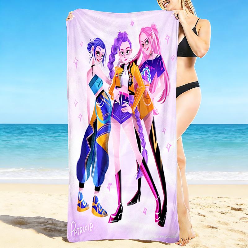 1Pc Futuristic Fashion Trio Beach Towel Quick Dry Multiuse For Beach Pool Gym Yoga Home Travel Christmas Halloween Xmas Gift L1261