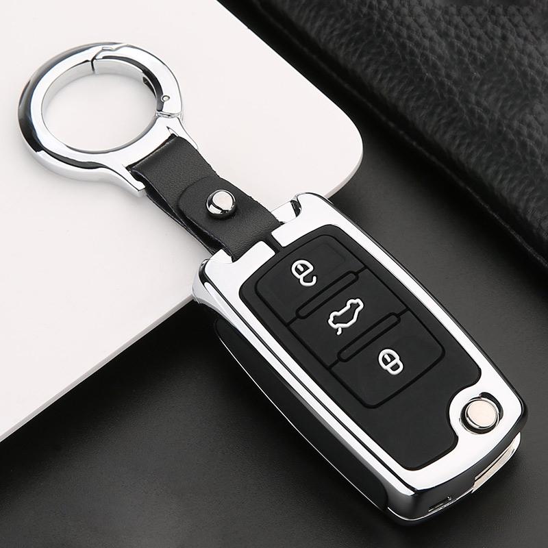 Для Volkswagen Polo Golf 4 5 6 7 MK7 Tiguan mk2 Jetta Bora T-ROC T-CROSS Scirocco оцинкованный сплав + силикон автомобильный дистанционный ключ