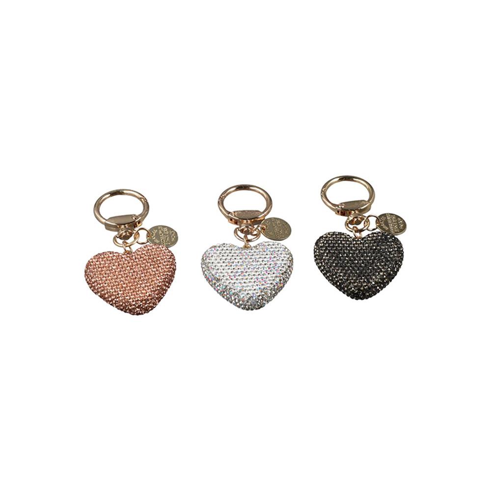 Pendant Rhinestone Interior Accessories Keys Holder Crystal Keyring Key Ring Love Heart Keychain