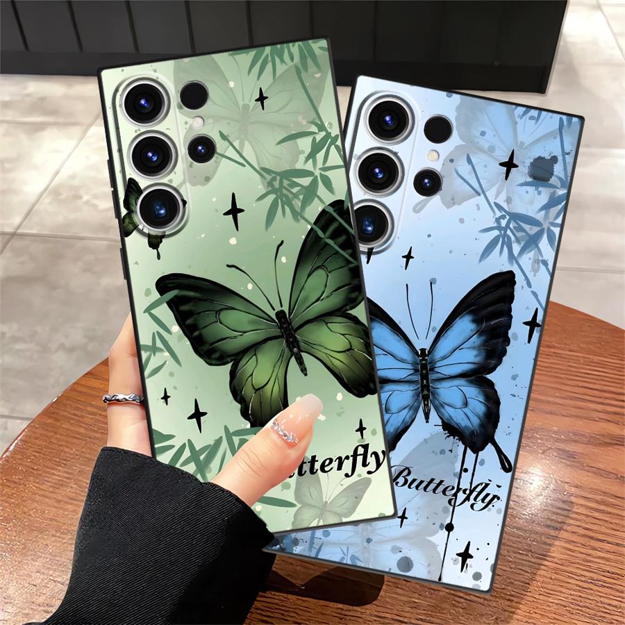 Creative Cartoon Butterfly Case for Samsung Galaxy S26 Ultra S24 Note 20 8 9 10 S10 S9 S21 FE S23 S20 Ultra S25 Plus Funda Phone