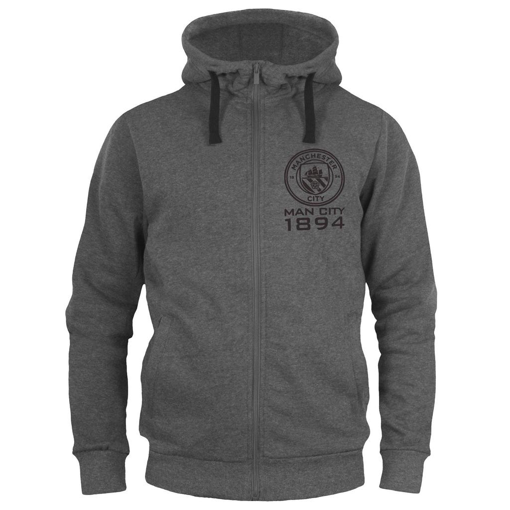 Manchester City FC Mens 1894 Fleece Full Zip Hoodie