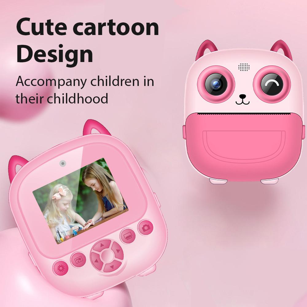 1080P Детская камера мгновенной печати Цифровая камера для детей Цифровая видеокамера Двойной объектив 2,4 дюйма IPS