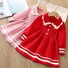 Kids Winter Sweaters Baby Girl Knitted Dress Fall Warm Autumn Girls Sweater Dress Outfits Dresses Toddler Girl Clothes 2-6Y