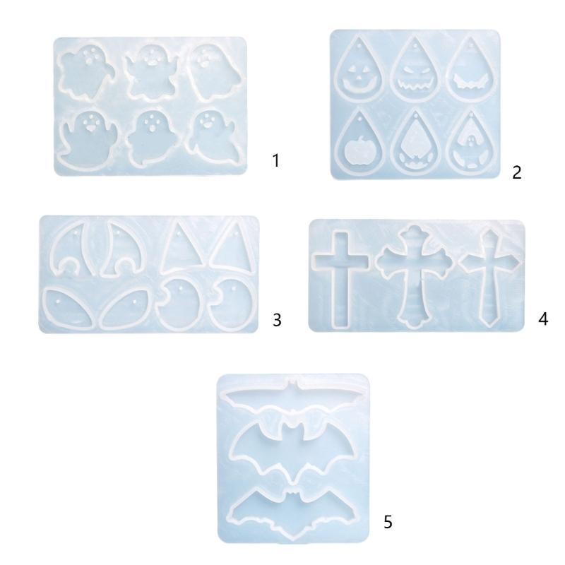 Хэллоуин Серьги Смола Форма Ювелирная Форма для Литья Силиконовая Форма для Подвесок Форма для Эпоксидной Смолы для Смоляных Ювелирных Изделий DIY Ремесел