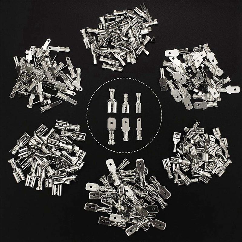 600PCS Male/Female Spade Crimp Terminals Electrical ulating Sleeve Wire Wrap Connector, 2.8MM