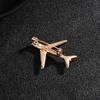 Trendy Men's High-End Airplane Brooch Pin for Suits