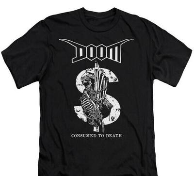 Doom - Поглощенный Смертью Футболка, Музыкальная Группа Инди Рок Панк Готика Унисекс футболка