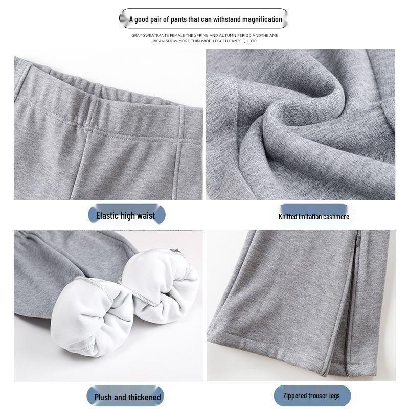 Женские утягивающие брюки для йоги с высокой посадкой и микроклешем, на флисовой подкладке, на молнии - Осенне-зимний тренд