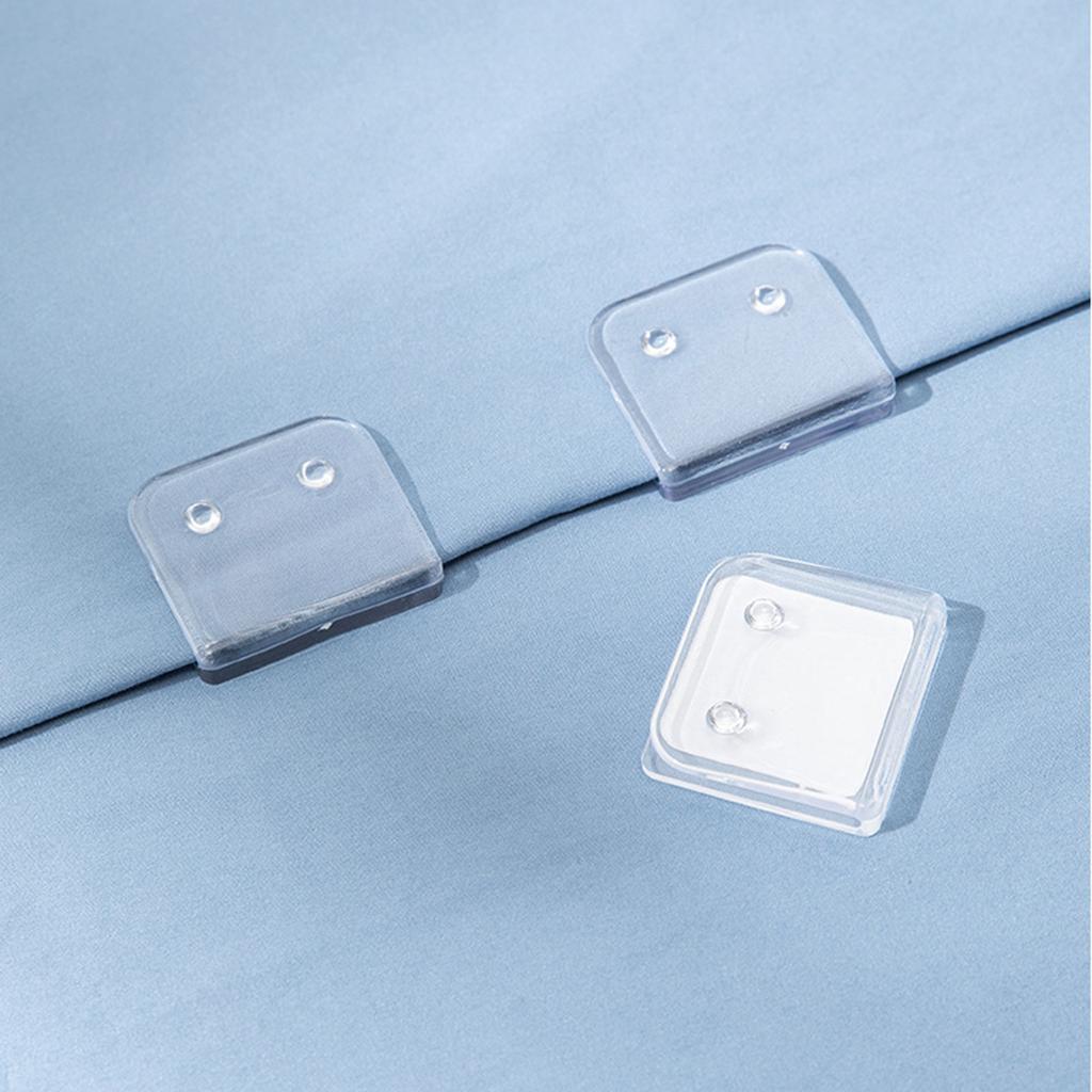 10pcs Clear Shower Curtain Clips Self Adhesive Shower Curtain Clip No Tool Required Prevents Slipping of Shower Curtains