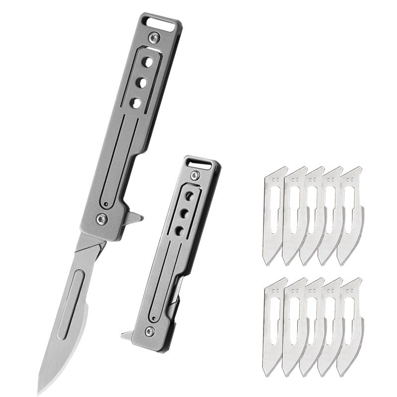Stainless Steel Folding Pocket Knife Multifunctional Fruit Knife Quick Open Scalpel Knife Utility Knife Kitchen Knife Supplies