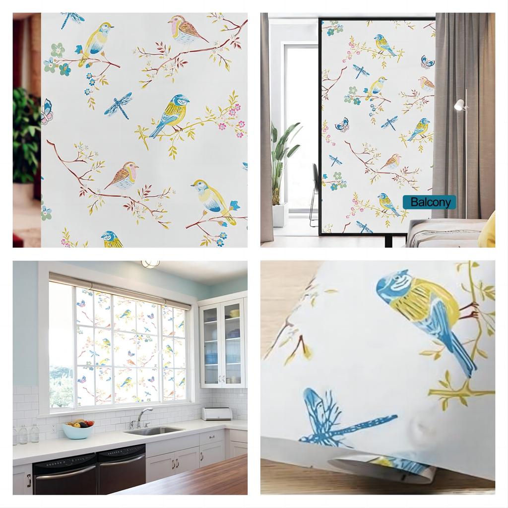 Витражная пленка для окон, неклеящаяся статическая пленка для тонирования окон, матовая стеклянная пленка для приватности, оконная пленка, декоративная пленка