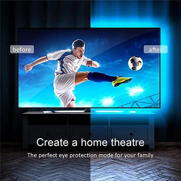 15M 10M 5M Светодиодная лента RGB USB Гибкая лампа Лента Диод 28350 5050RGB Кабель Bluetooth Управление DC 5 В Настольный экран ТВ Фоновое освещение