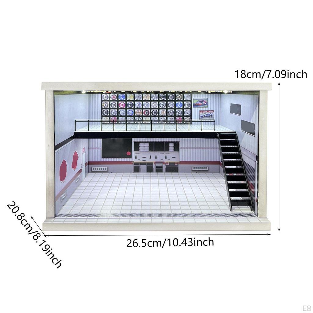 1/64 1/36 1/32 Model Garage Display Case Parking Space for Diorama Collection