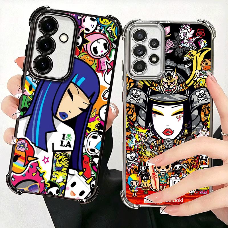 Япония T-Tokidokis Арт Мягкий Чехол Для Телефона Для Samsung A17 A27 A07 A37 A57 A16 A56 A15 A55 A14 A54 A13 A53 A26 A36 A25 A35 A24 A34 A2