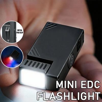 Мини-фонарик высокой яркости, водонепроницаемый, с USB-зарядкой, подвесной рабочий свет, магнитное крепление, регулируемый угол
