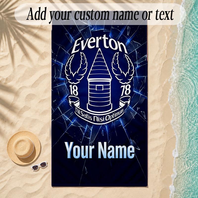 Beach TowelEverton FC Custom Name Text Personalized Soft Towel for Beach Pool Indoor Home Decor Gift