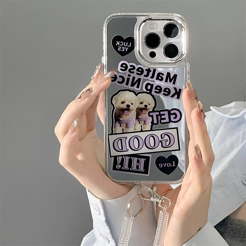 Зеркальный чехол Zhitai Apple 15 «три в одном» для iPhone 14 с гальваническим покрытием для наушников AirPods 2/3.