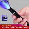 Мини-ручка-зажим 395 Фиолетовый светодиодный фонарик-ручка Фиолетовый свет Обнаружение и проверка банкнот Медицинская ручка-лампа Маленький фонарик