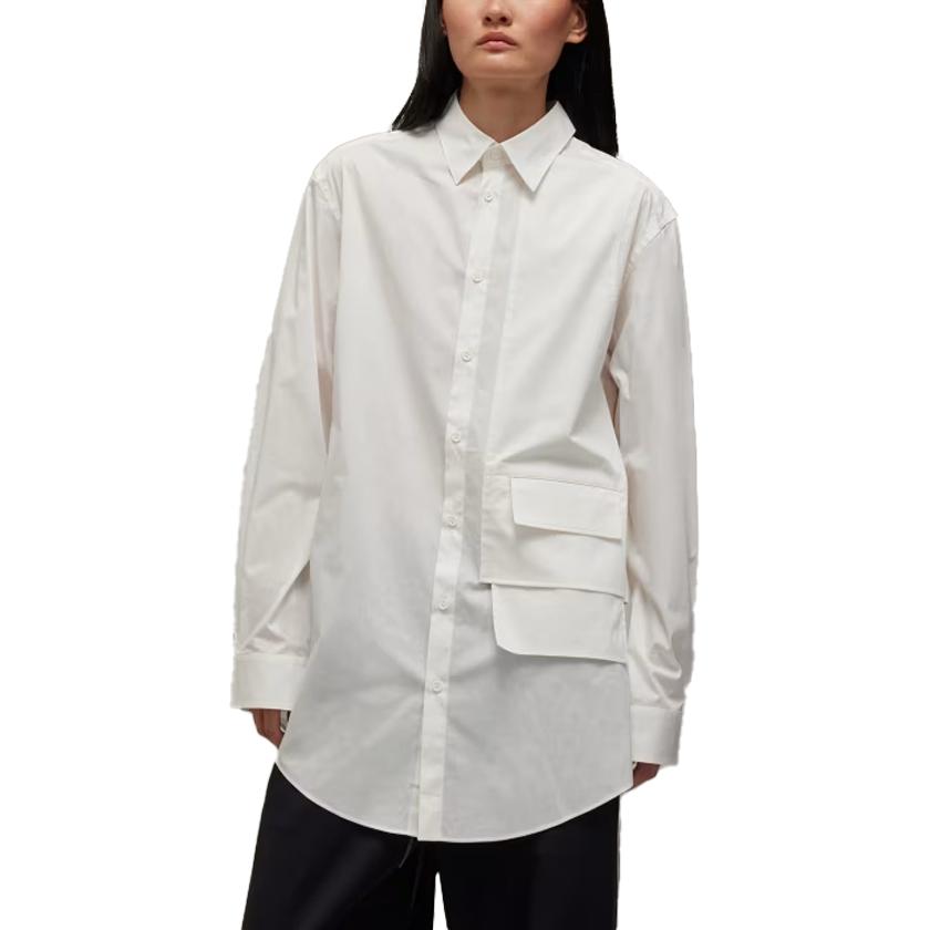 adidas Рубашка поло с длинным рукавом Solid Fit Unisex Shirts White JF3025