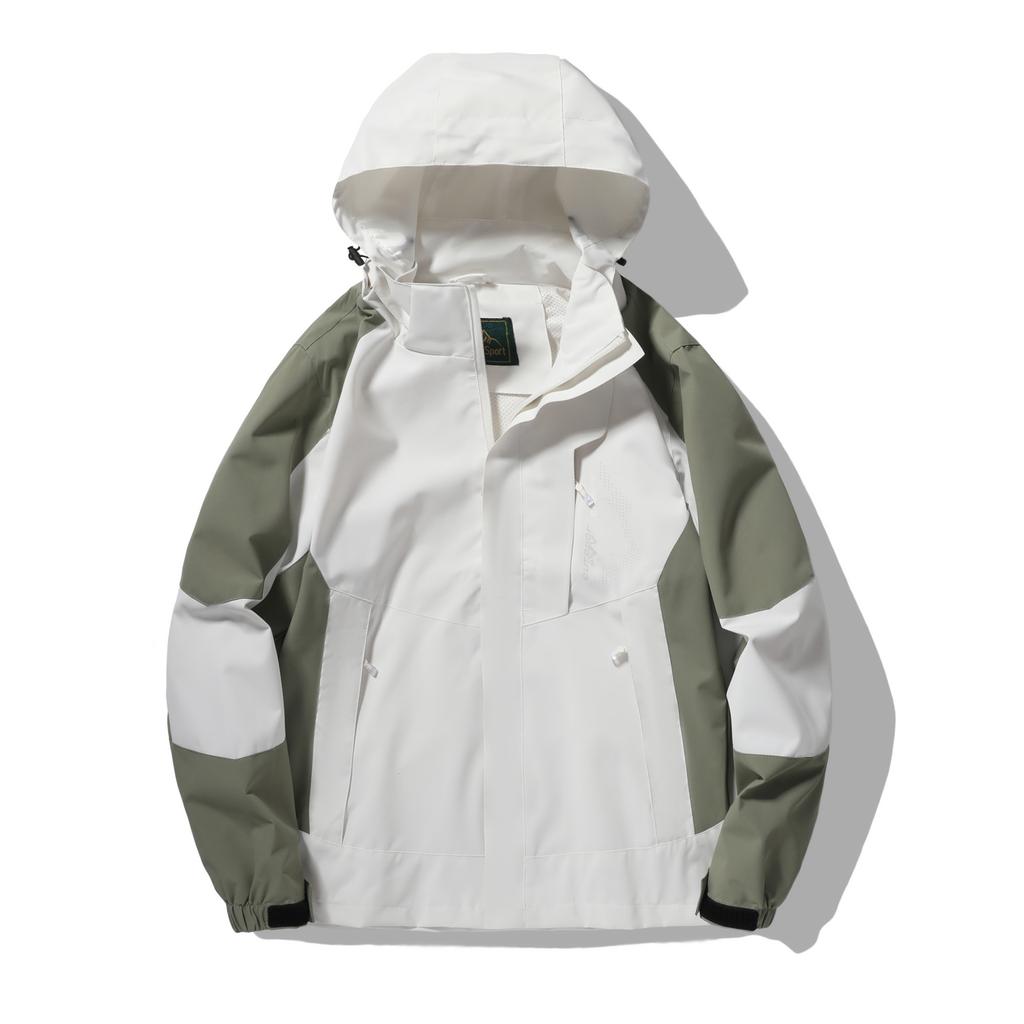 Уличная куртка с капюшоном, пара стилей, цветных блоков, свободная ветрозащитная куртка с половиной молнии, походная куртка, кемпинг, скалолазание, рыбалка, мужская штурмовая куртка