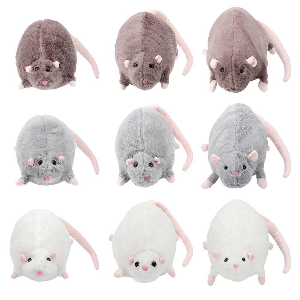 Плюшевая ветка с цветами, кукла-крыса 30/45/90 см, фигурка животного, креативная кукла-мышь, детский подарок на день рождения