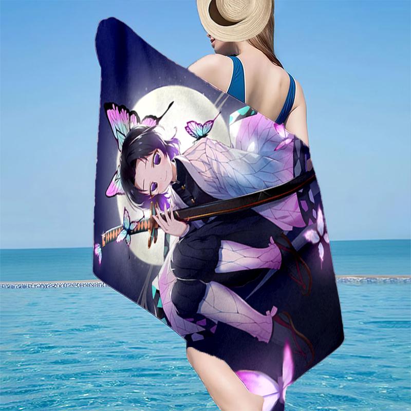 Vibrant Anime Characters Beach Towel, Super Soft Microfiber, Gift for Her/Him, Birthday, for Pool, Beach, Travel, Home Decor Fan gifts
