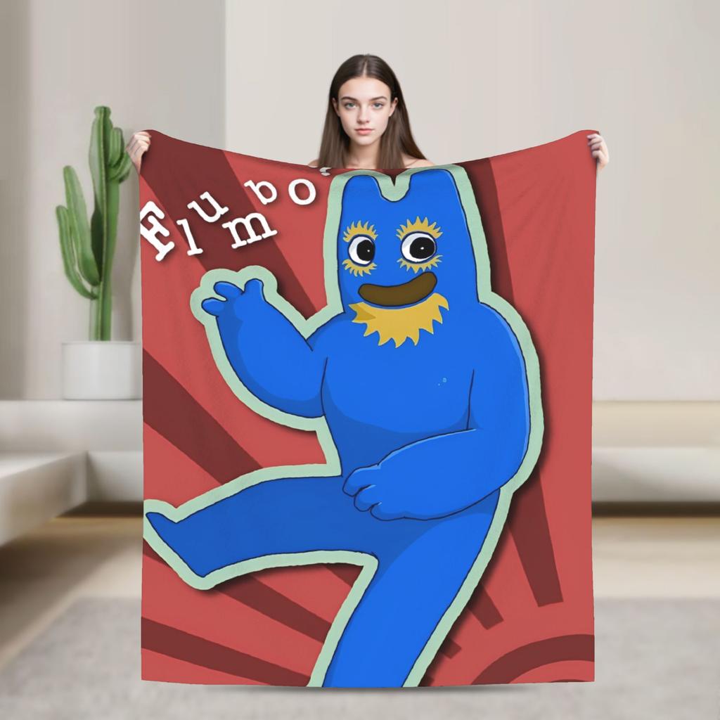 Garten of banban characters Blanket Super Warm Plush Bedding Throws For Couch Chair Airplane Travel Flannel Bedspread Bed Cover