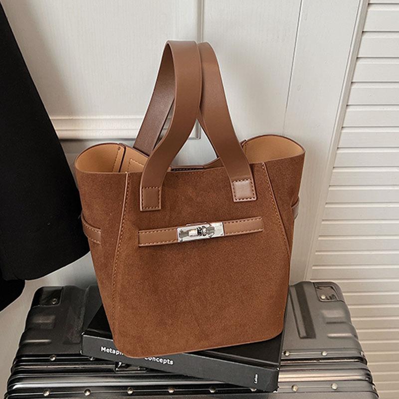 Нишевая сумка женская сумка на плечо ретро замшевая нишевый дизайн сумка-мессенджер сумка-ведро