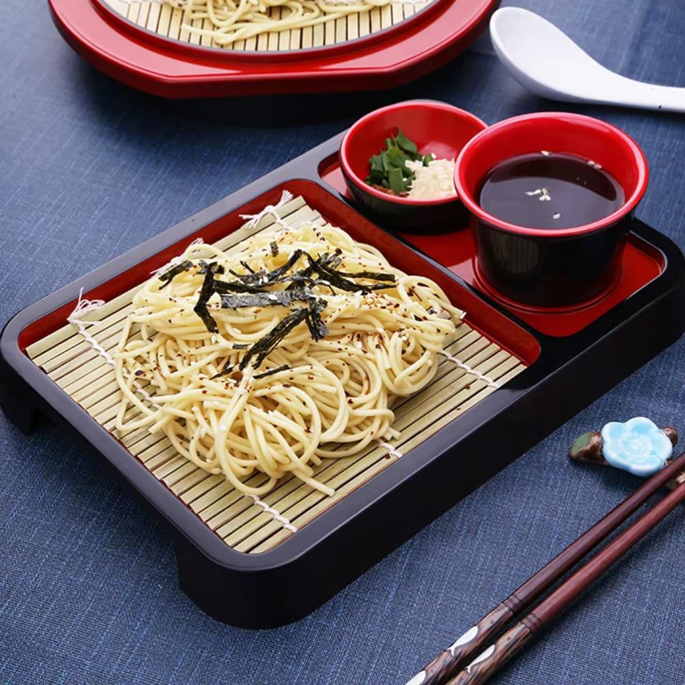 with Bamboo Mat Soba Noodles Plate Japanese Style Food Platter For Serving and Decoration