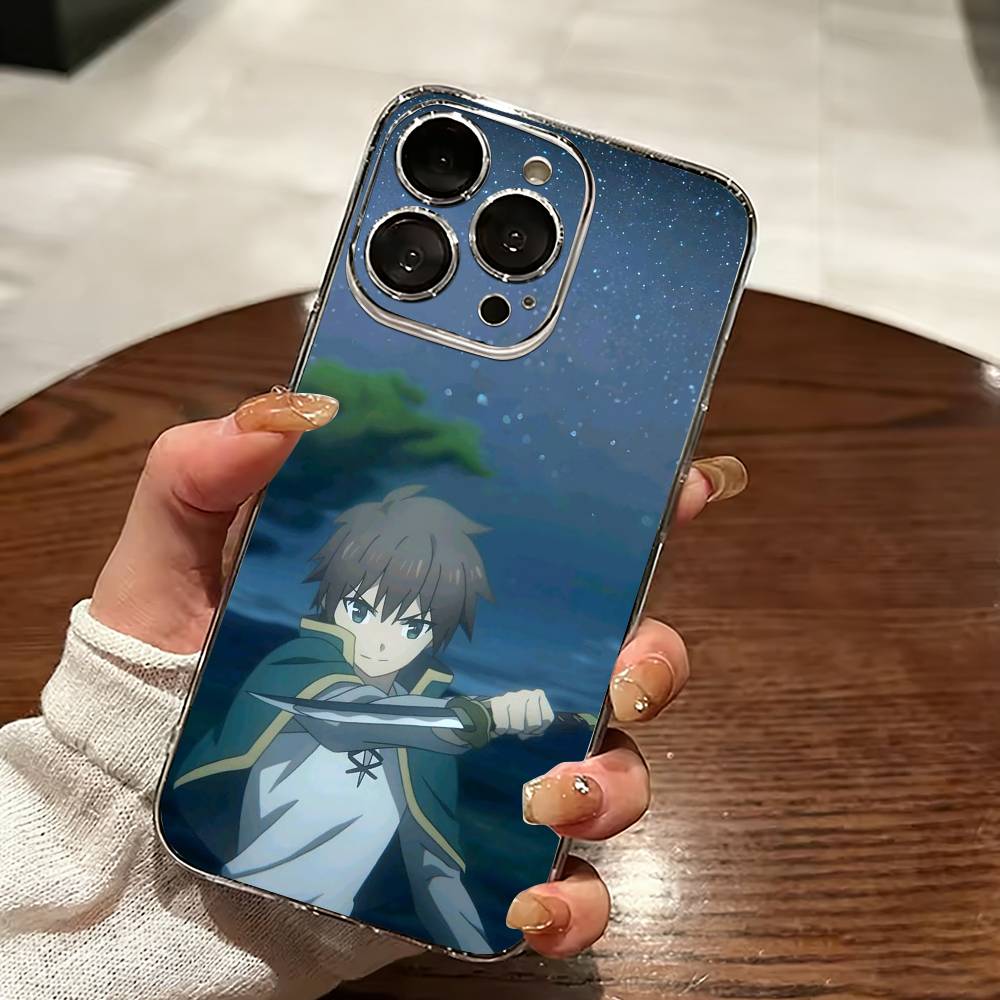 K-Kazuma Satou KonoSubaS-S Phone Case For iPhone 17 16 15 14 13 12 11 Mini Pro Max Plus Transparent Cover