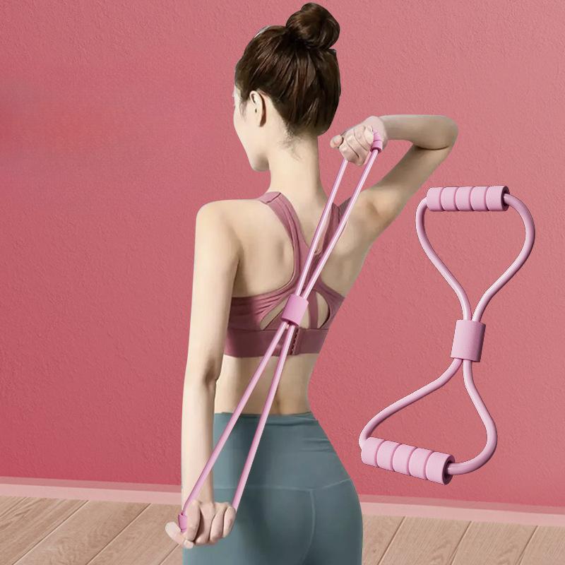 Resistance Band, Shoulder Opening, Back Beauty, Chest Expansion, Elastic Stretching Exercise Figure-eight Rope