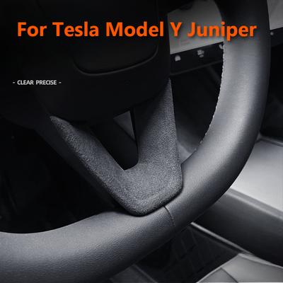 Для Tesla Model Y Juniper Основание рулевого колеса Панель U-образной формы Наклейка на интерьер
