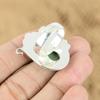Хризопраз Камень Обещание Цветок Юбилей Кольцо для Сердечной Чакры Стерлинговое Серебро