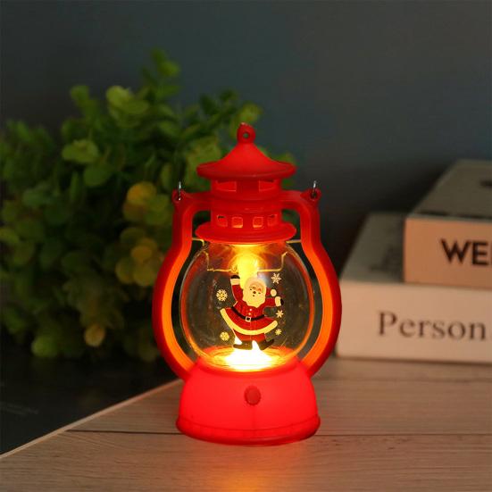 Рождественский фонарь, винтажный портативный светильник на батарейках, украшение для дома, беспламенная электронная лампа-свеча, ночник, товары для вечеринок, подарок