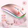 2.4G Wireless Bluetooth 5.0 Mouse RGB LED Lights Silence Smart Sleep Mouse for Laptop Computer Gaming Mouse Optical Mouse USB Rechargeable