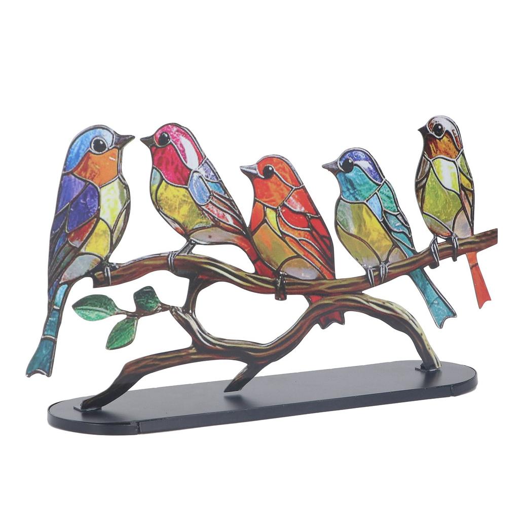 Metal Bird Series Decoration Multicolor Bird Series Detachable Art Ornaments for Display