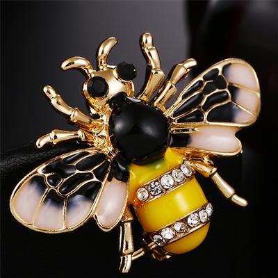 Женские нежные эмалированные кристаллы для водяной дрели, маленькие ювелирные изделия с вырезом в форме пчелы
