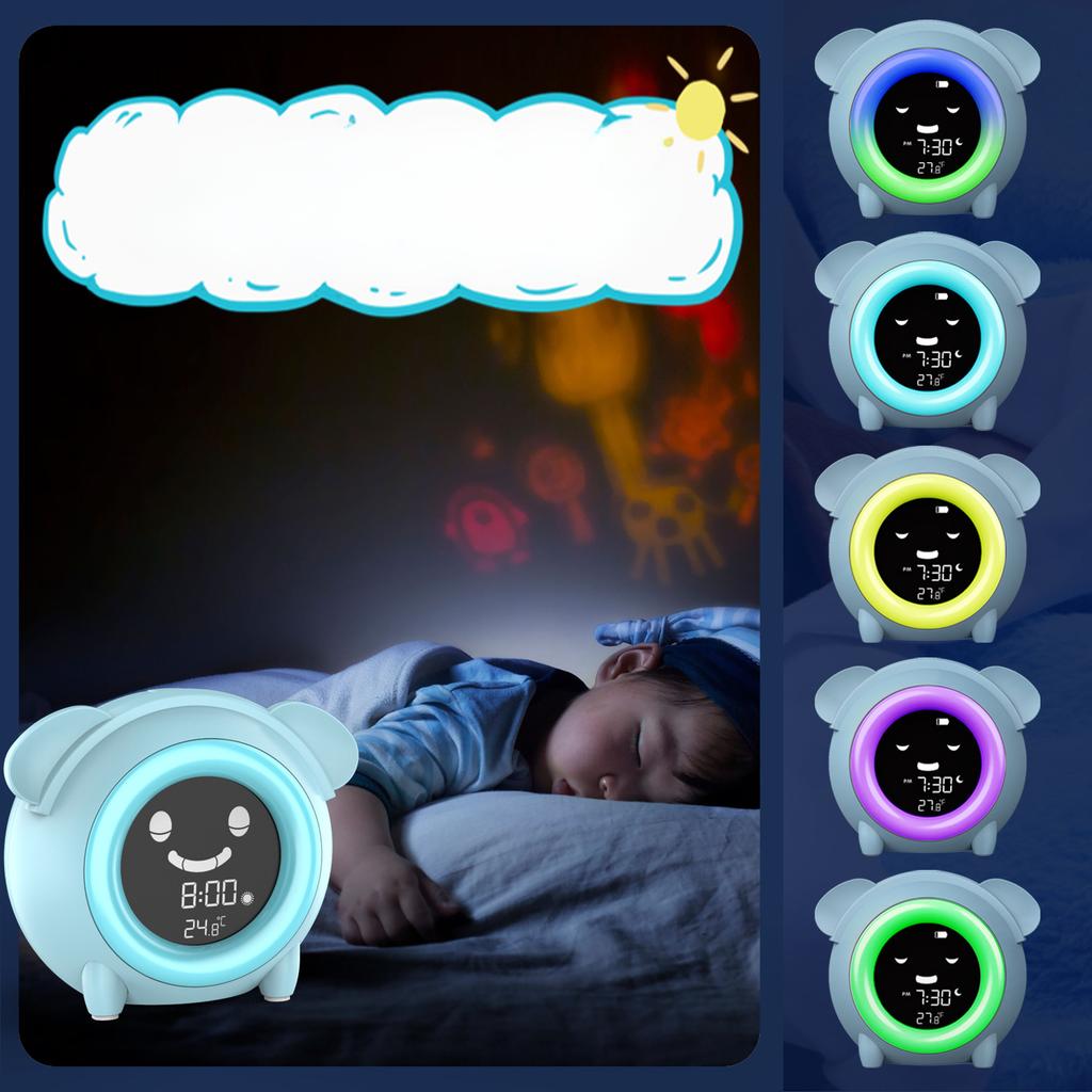 Мультяшный Кот Мини Будильник Новый Детский Час Сна и Пробуждения Креативные Цифровые Электронные Часы с Ночником