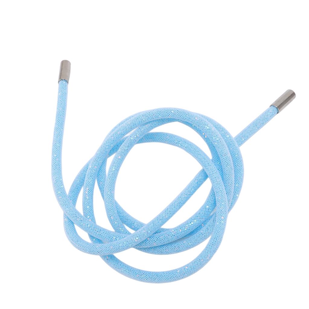 Блестящий шнурок-затяжка Белая сетка Блестящие пайетки Круглый шнур для толстовки Одежды Обуви Спортивных брюк 138 см