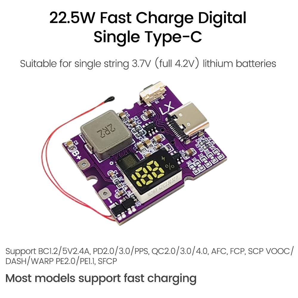 22,5 В Power Bank PD3.0/PD2.0 Мини Двунаправленная Быстрая Зарядка Высокомощный Мобильный Модуль Питания Печатная Плата DIY Наборы Материнских Плат