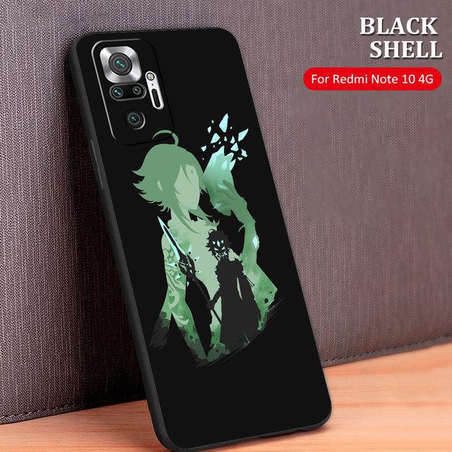 Чехол Celular Genshin Impact Аниме Капа для Xiaomi Redmi Note 10 Pro 9s 9c 8 9a K40 9 8t 9t 11 K40s 11t K50 11s