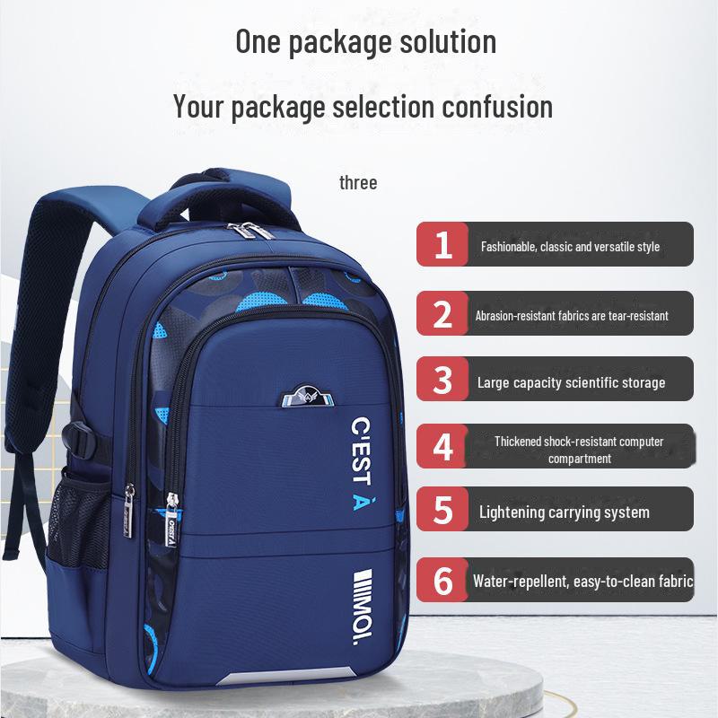 Школьные ранцы большой вместимости для мальчиков 2024 года для учеников начальной и средней школы (3-9 классы)