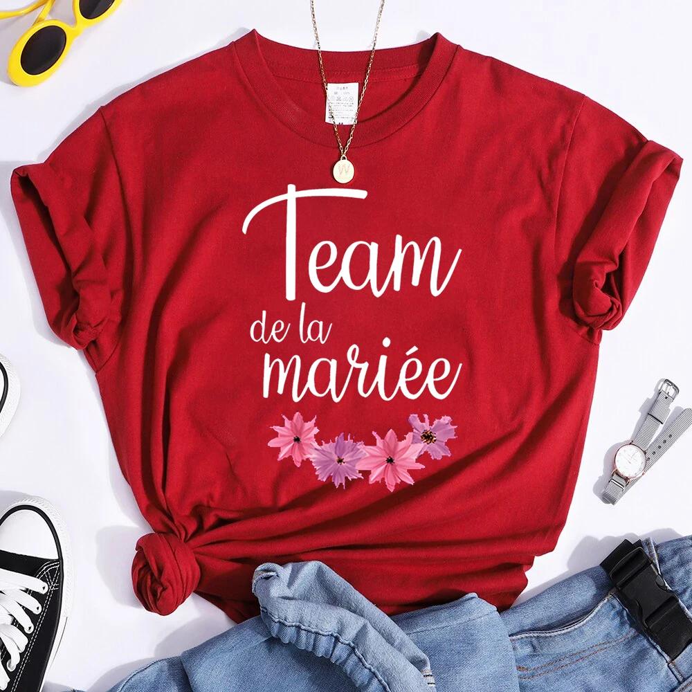 Футболка для подружек невесты Team Bride, парная, топы для свадебной вечеринки, футболка EVJF для команды невесты, подарки для девичника, КРАСНЫЕ футболки для девичника