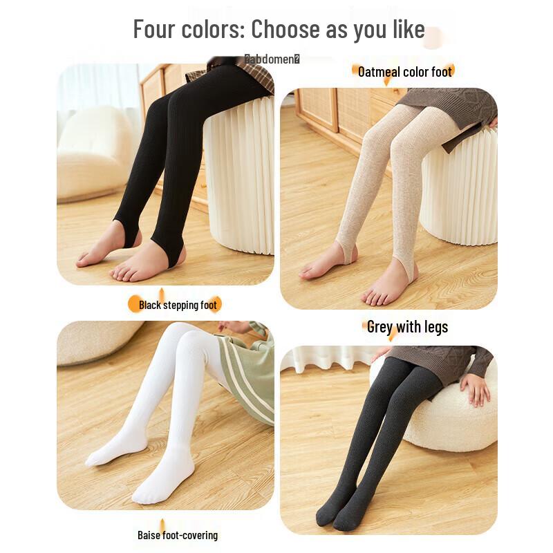 Теплые вязаные леггинсы для девочек с флисовой подкладкой