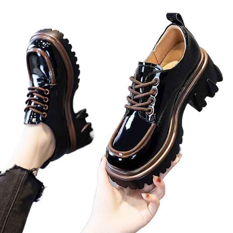 Туфли на квадратном каблуке средней высоты с круглым носком и шнуровкой. Лидер продаж 2024 года. Женская обувь. Весна/осень. Туфли-лодочки с перекрестными шнурками разных цветов. Мокасины.