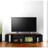 Asahiwood RACINE TV Stand for 65-inch TVs, White, 148.8cm (W) x 39cm (D) x 37.7cm (H), Corner-compatible, with casters, tempered glass, and shatterpro