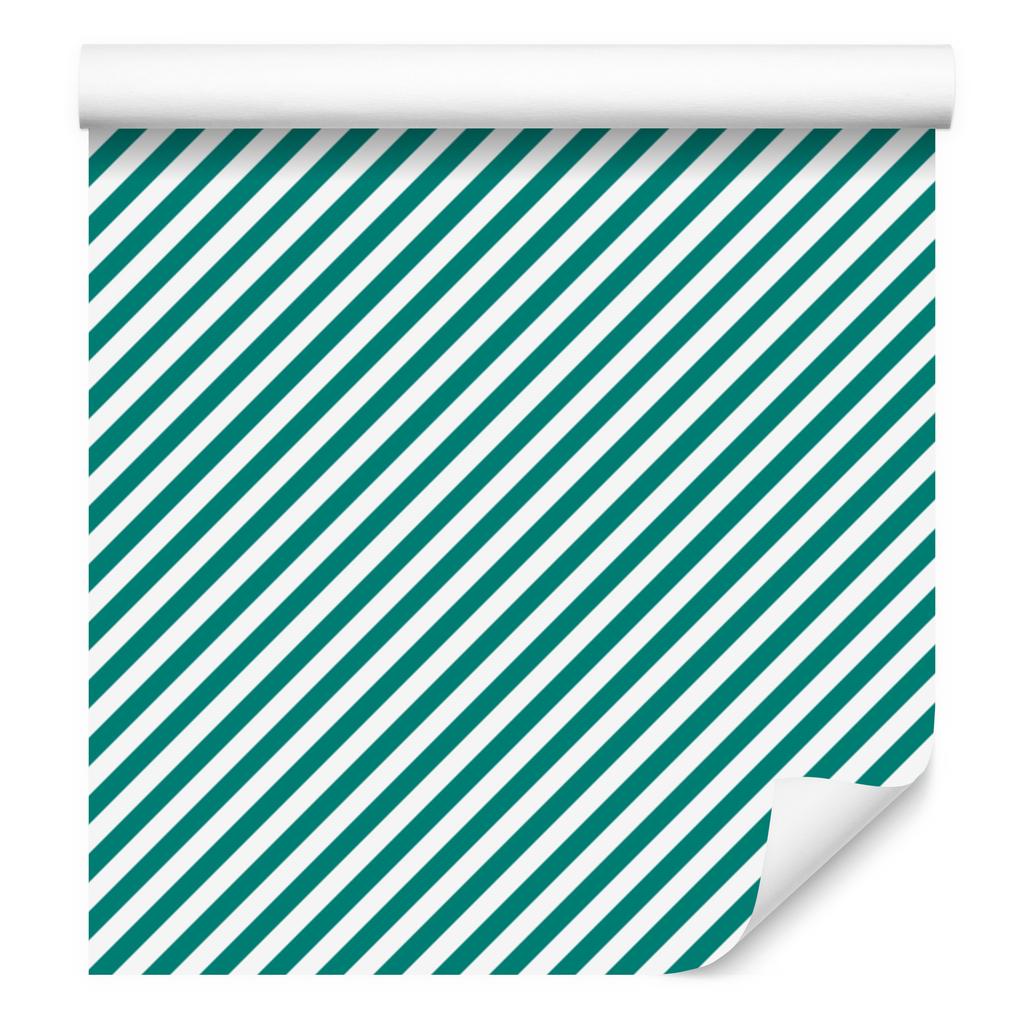 Turquoise and celadon stripes wallpaper for living room and bedroom 50x1000