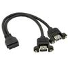 Высокоскоростной кабель USB3.0 с двумя портами типа «мама» и 20-контактным разъемом для материнских плат с проводом для монтажа на панель, простая установка