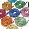 'Gold and Silver Silk' Pearlescent Radiant Polyester Flat Lace Suitable for Board Shoes, Canvas Shoes, Sports Shoes, Pants Rope